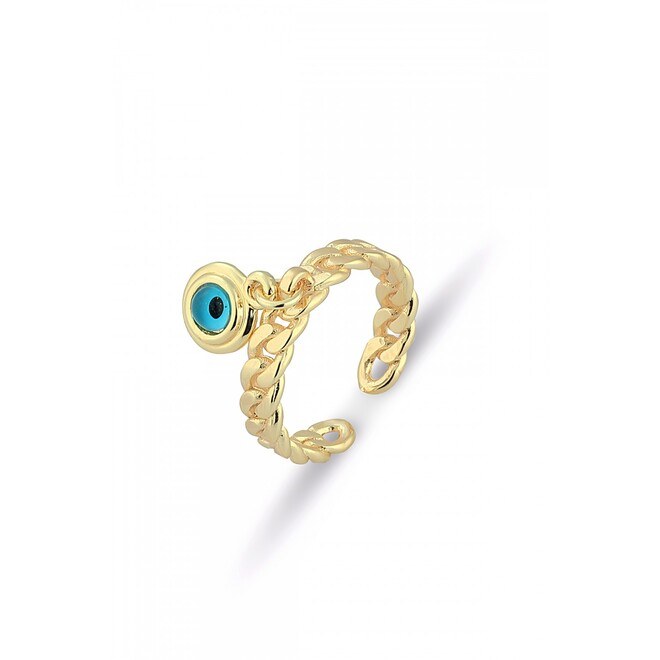 Women ring with a blue bead - 1