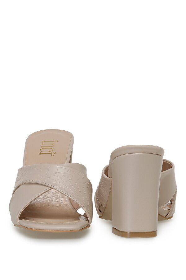 Women's slippers with heels - elegant design - 5