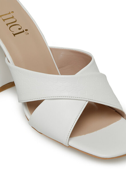 Women's slippers with heels - elegant design - 14