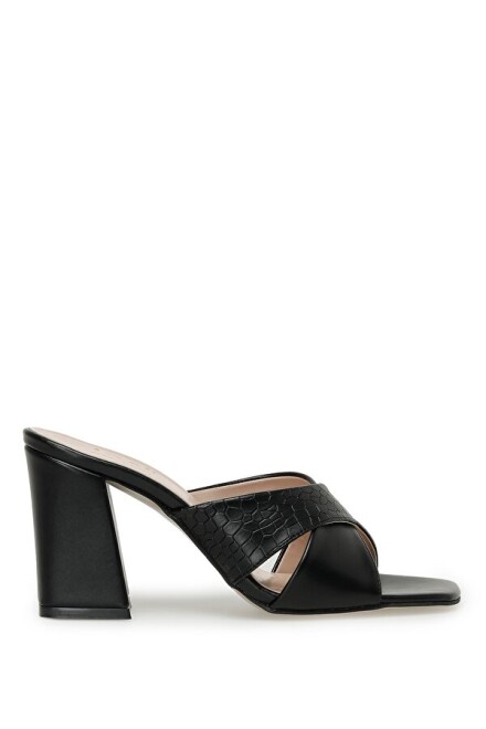 Women's slippers with heels - elegant design - 15