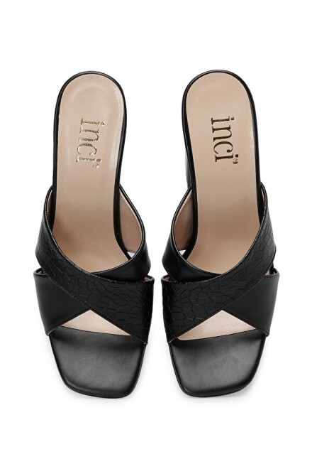 Women's slippers with heels - elegant design - 18